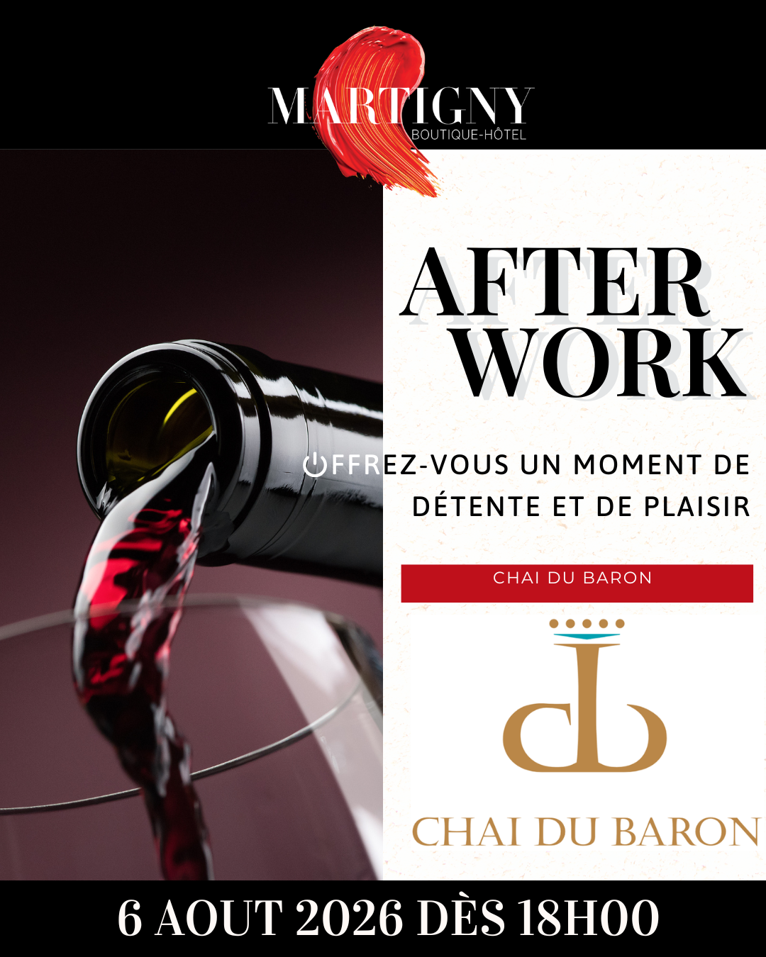 Afterwork au mARTigny Boutique-Hôtel